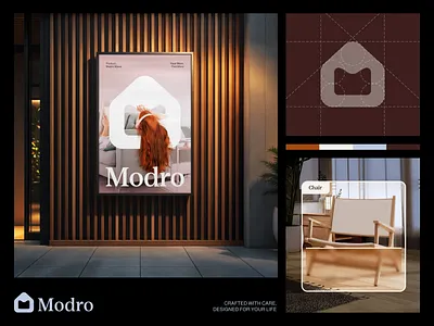 Modro – The Modern Identity of Home brandidentity branding clean design design furniture design graphic design logo logo design minimal design modern design smarthome smartliving social media vector visual identity