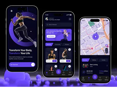 Fitness app design app app design application coach fitness app fitness club fitness tracker fitness trainer app gym app mobile app sport training workout app