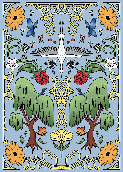 Wetland of dreams digital art digital painting illustration procreate symmetry