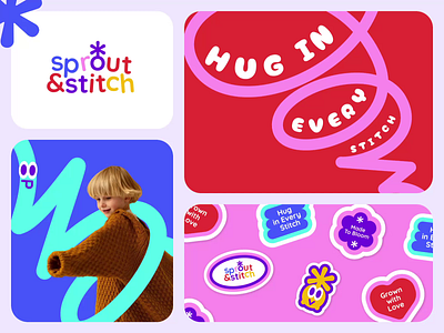 Sprout & Stitch: Kids Clothing - Visual Identity animation bento bento design brand guidelines brand identity branding cute fashion fashion branding fun graphic design illustration kids clothing kids fashion kids wear logo logo design motion graphics visual branding visual identity