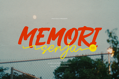 Memori Senja | Hand Drawn Script plant