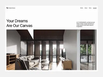Studio Avana - Unofficial Website Redesign architecture architecture landing page architecture website design interior interior design interior design landing page interior design website landing page landing page design minimalist ui uiux uiux design ux web web design website website design