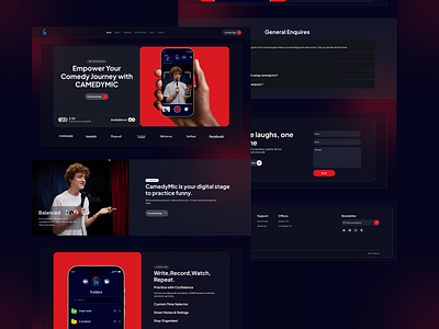 Landing page apurba dark landing landingpage minimal modern ui uiux ux web website