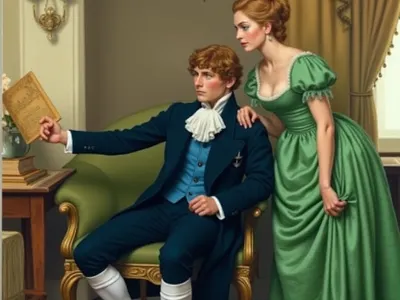 The Architect and his wife cover art work graphic design historical romance regency