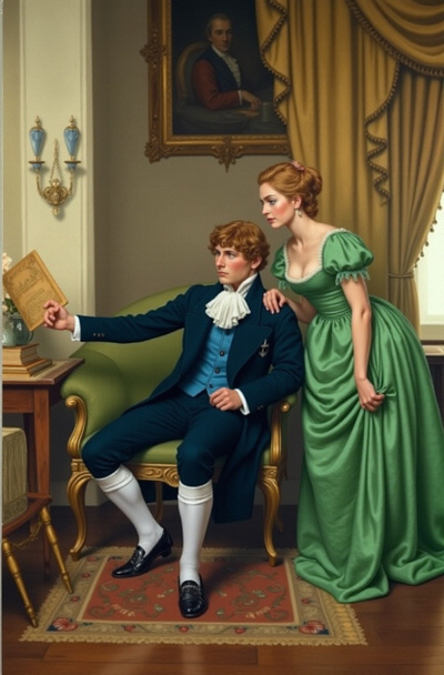 The Architect and his wife cover art work graphic design historical romance regency
