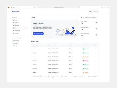 Leave Management - User hr leave management user