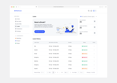 Leave Management - User hr leave management user