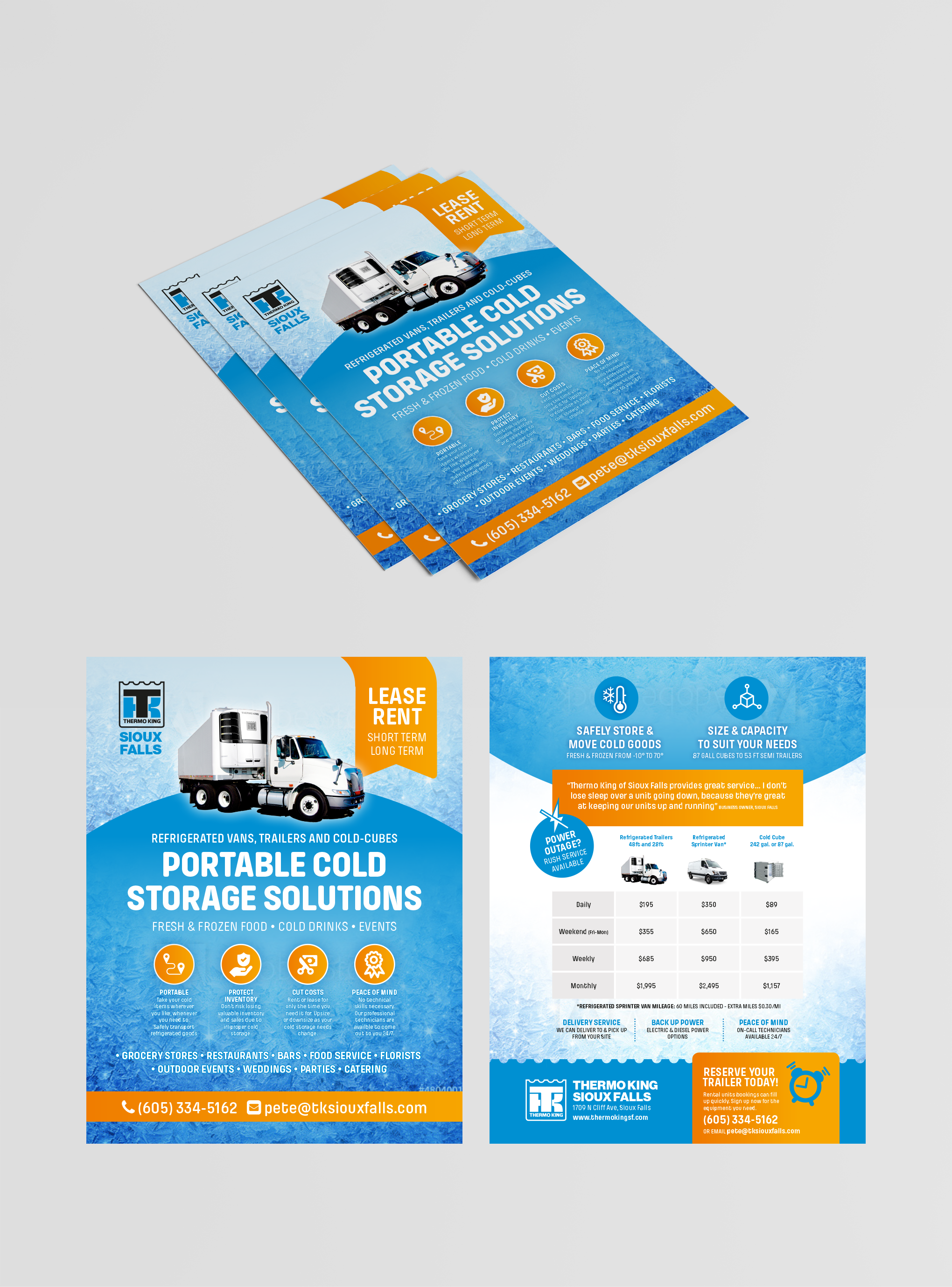 Flyer Design for Portable Cold Storage Solutions brandidentity creativeportfolio flyerdesign graphicdesign marketing
