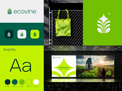 EcoVine - Logo Branding branding eco eco branding eco friendly eco logo branding ecologo graphic design logo logo branding logodesign logomaker logos modernlogo nature nature logo