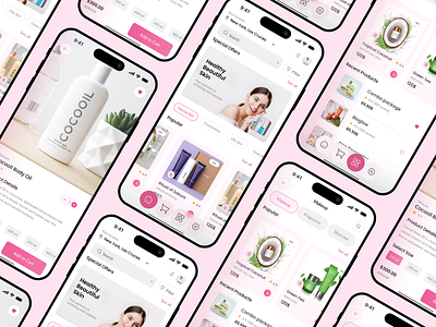 Skincare Mobile App UI beauty products beautytech camera cosmetic ecommerce face scan marketplace app payment success product detail page products routine skin skincare skincare app skincare logo skincare mobile ui skincareapp uidesign uiuxdesign uxdesign