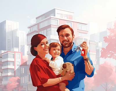 Fintech Illustrations ai bank illustration midjourney moex photoshop