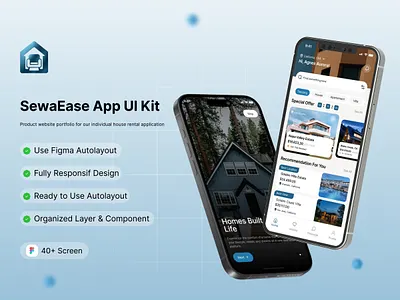 SewaEase - Rent Home Application app branding creativedesign dribbble figma graphic design renthome ui uiux ux