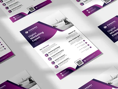 Digital Marketing Flyer Template businessflyer corporatedesign creativedesign designforsale digitalmarketing flyer flyerdesign flyertemplate graphicdesign marketingflyer printdesign
