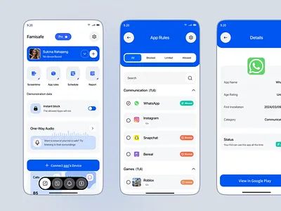 Smart Parental Control App Design app design childerns children app control family family care family member homepage illustration kids app mobile app design mobile application parental parental app parental control parenting safety share location ux design