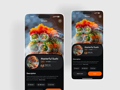Food Order and Delivery Mobile App app app design cooking delivery app details page e commerce ecommerce food app food delivery food delivery app food delivery mobile app food order food ordering mobile mobile app mobile app design online food order app online shop ui ux
