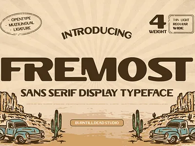 FREMOST bold font branding custom font display font font design font style free font graphic design headline font logo logo font modern font packaging poster font retro font rugged font sans serif typography vintage font