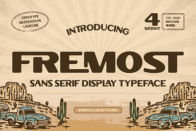 FREMOST bold font branding custom font display font font design font style free font graphic design headline font logo logo font modern font packaging poster font retro font rugged font sans serif typography vintage font