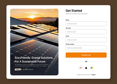 Sign In Page Design design eco friendly figma landing page login logout sign in sign in page design sign up solar panel ui ui design uiux we web design website website design