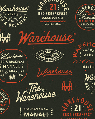 The Warehouse Logomark badge design branding illustration logo logomark t shirt design vintage vintage badge