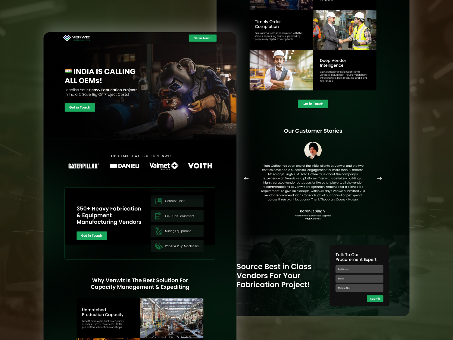 Venwiz Landing Page Design by GrowthSpree graphic design landing page landing page design landing page designs uiux web design web page design
