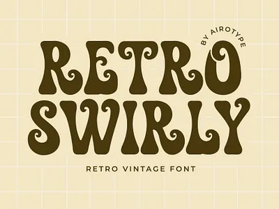Retro Swirly - Elegant Vintage Font 80s 90s boho font bold font classic font elegant font font fonts groovy font handwriting lettering modern font nineties font nostalgic font old font retro font swirly font typeface typography vintage font
