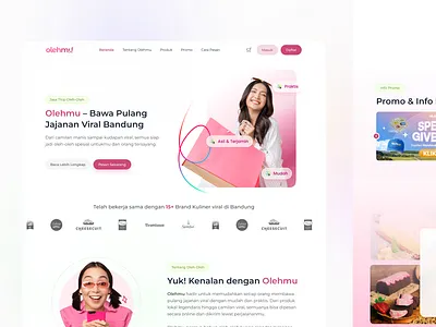 Landing Page e-commerce pink green cute e commerce feminine girl green landing page modern pink responsive soft website