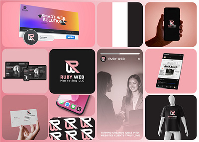 Ruby Web Marketing – Logo & Brand Identity agency logo brand book brand guideline brand identity branding branding design creative agency creative logo design design community design inspiration design logo feminine logo graphic design initial logo logo modern logo visual identity web designer logo web developer logo