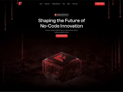 No-Code AI Platform ai ai landing page ai website crypto landing landing page no code ai nocode productdesign web3 website