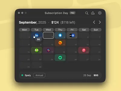 Subscription Day animation calendar macos motion paid subscriptions product design subscription ukraine