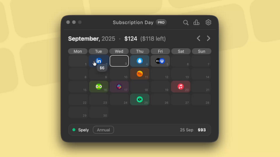 Subscription Day animation calendar macos motion paid subscriptions product design subscription ukraine
