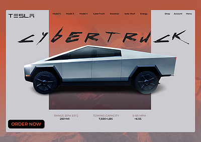 Tesla Cybertruck - Hero Section Concept. car design car website car websites figma figma design framer freelancer hero light theme rental car website sameer dribbble tesla car tesla cars uiux ux uxui web designer web developer website website design