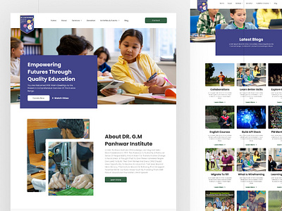 Learning Institute Web Design app design branding design graphic design landing page landing page design learning web ui ux web web design website website design