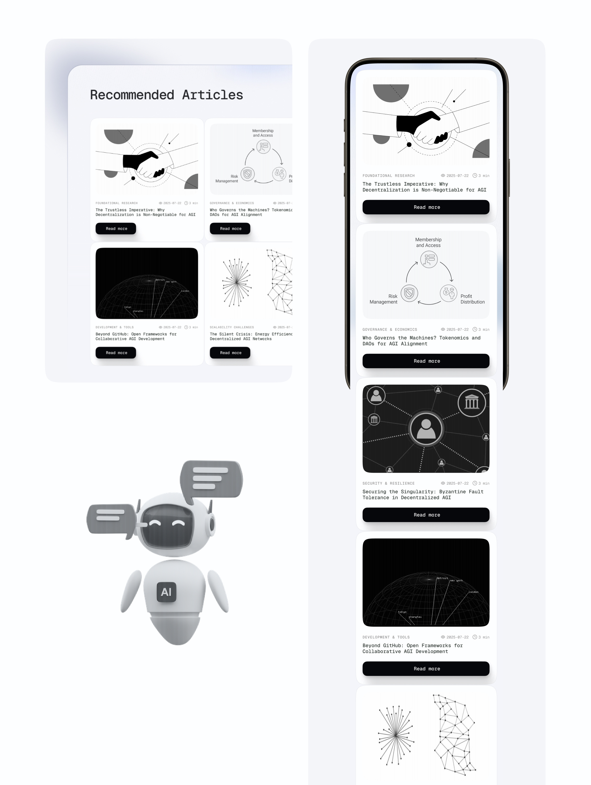 AI Website - Blog Page ai ai website articles blog blog page blog ui design landing page modern post ui ui design web design