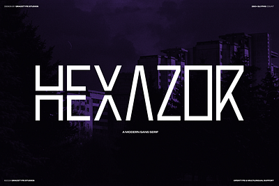 Hexazor | Modern Sans Serif retrofuturism