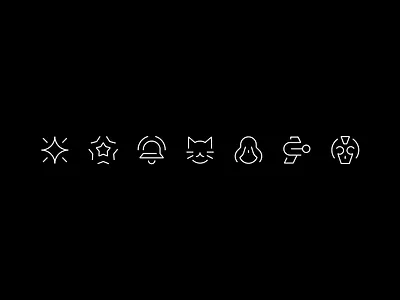 VanMoof Sound Icons | Iconography bell icon brand icons ebike electric icon design icon designs icon system iconography icons illustration laser laser icon line icons mono icons monoline skull icon sound icon star icon vanmoof vector icons