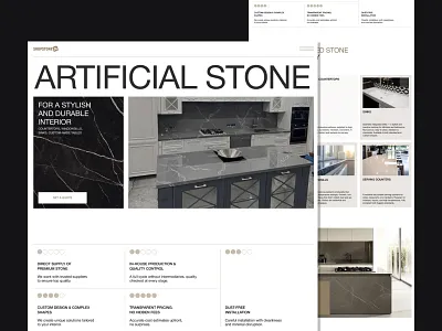 ShopStone24 — Artificial Stone Website Design design digitaldesign ecommerce figmadesign interiordesign landingpage minimaldesign stone ui uiux ux votakdigital webdesign