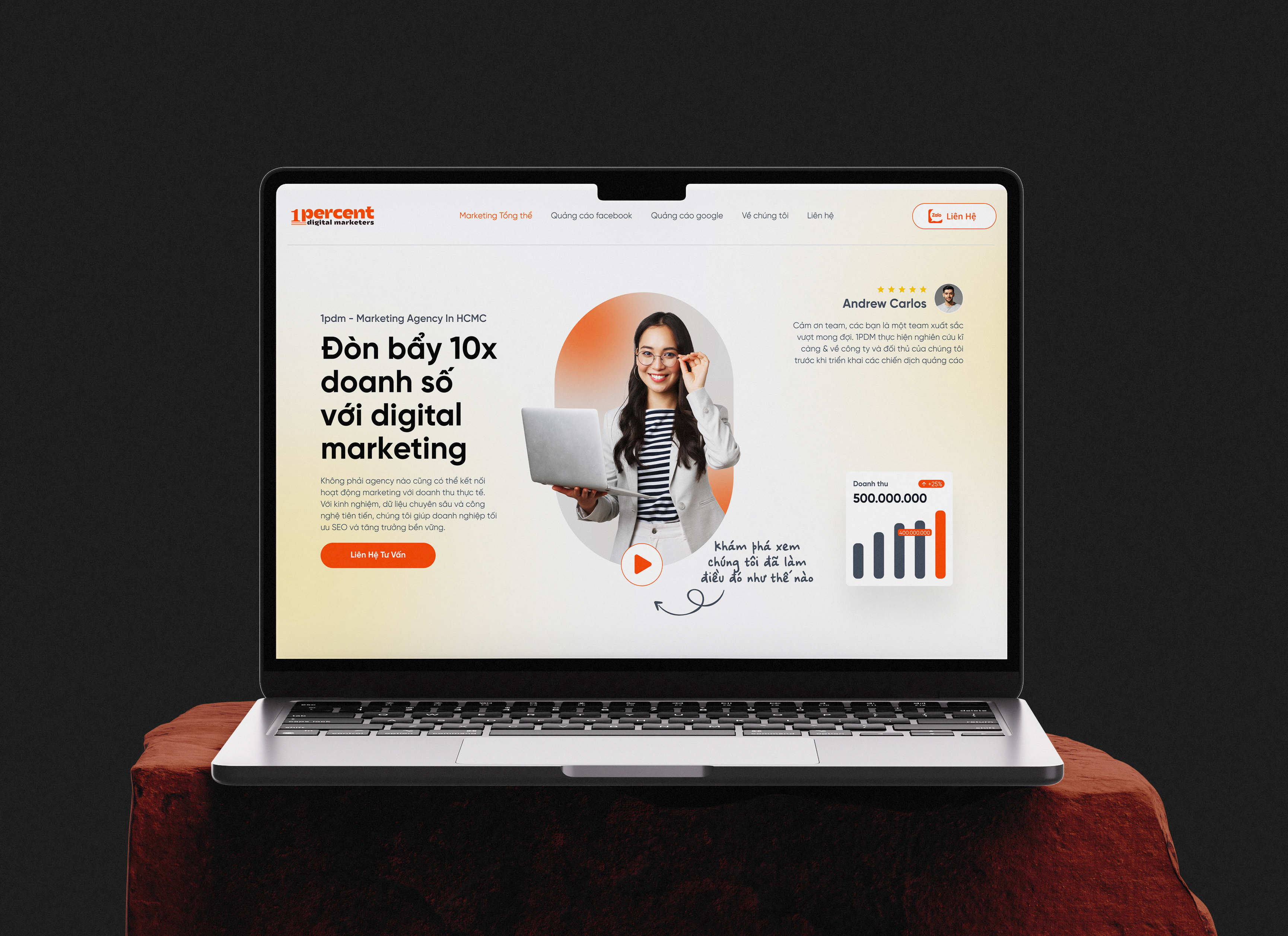 Marketing Agency UI Hero Banner marketing ui ui design user experience design user interface design ux ux design website design