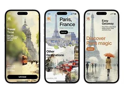 TravelTime - Mobile App Design Concept app branding concept design illustration ios logo mobile travel ui ux