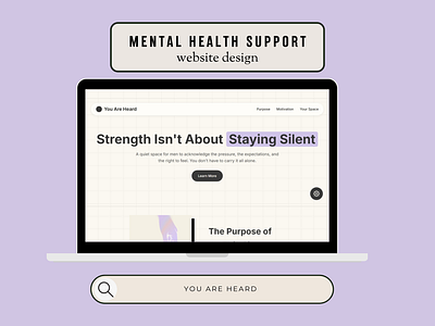 Mental Health Support Website design website