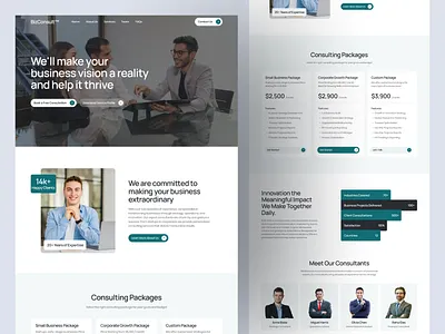 Strategic Business Consulting Landing Page | UI/UX & Web Design advisor agencyportfolio animation brandidentity branding business businessconsulting company consulting design digitaltransformation dribbble landing page modern penolab planning strategic ui web design website