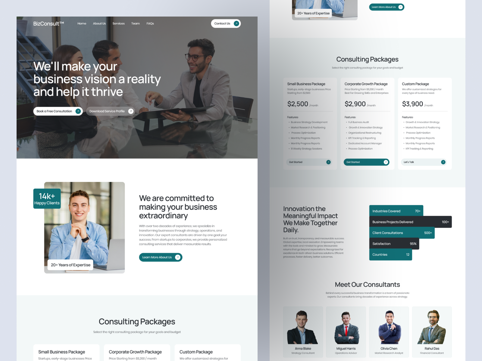 Example of Clean & Minimal Landing Page Design