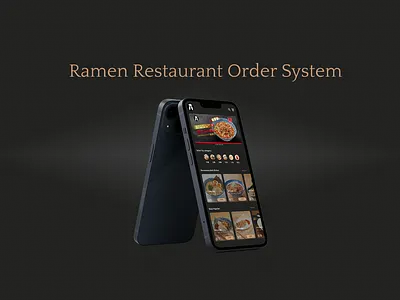 Japanese Ramen Noodles Restaurant order system graphic design mobile app design ui uiux ux website website design