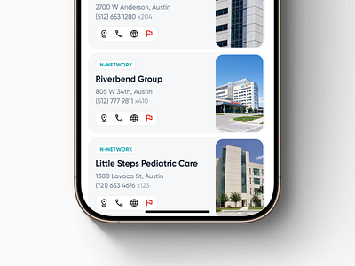 Clinic Profile Card – Healthcare UI careplatform doctorappointment healthapp healthcare healthcaredashboard healthcareui healthrecords healthtech hospitalmanagement medicalapp patientmanagement patientportal telehealth telemedicine