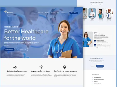 MEDICAL WEBSITE healthcare healthtech healthui medicalui medicalwebsite uidesign uiux webdesign