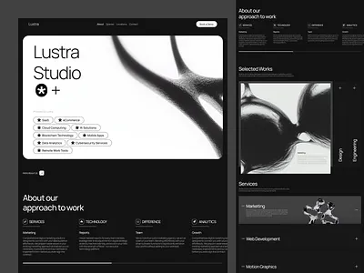 Lustra Studio - Digital Agency Landing Page agency agency design agency landing page brand landingpage branding website clean landing page marketing agency marketing agency website marketing landing page marketing website minimalist ui web web design website website design