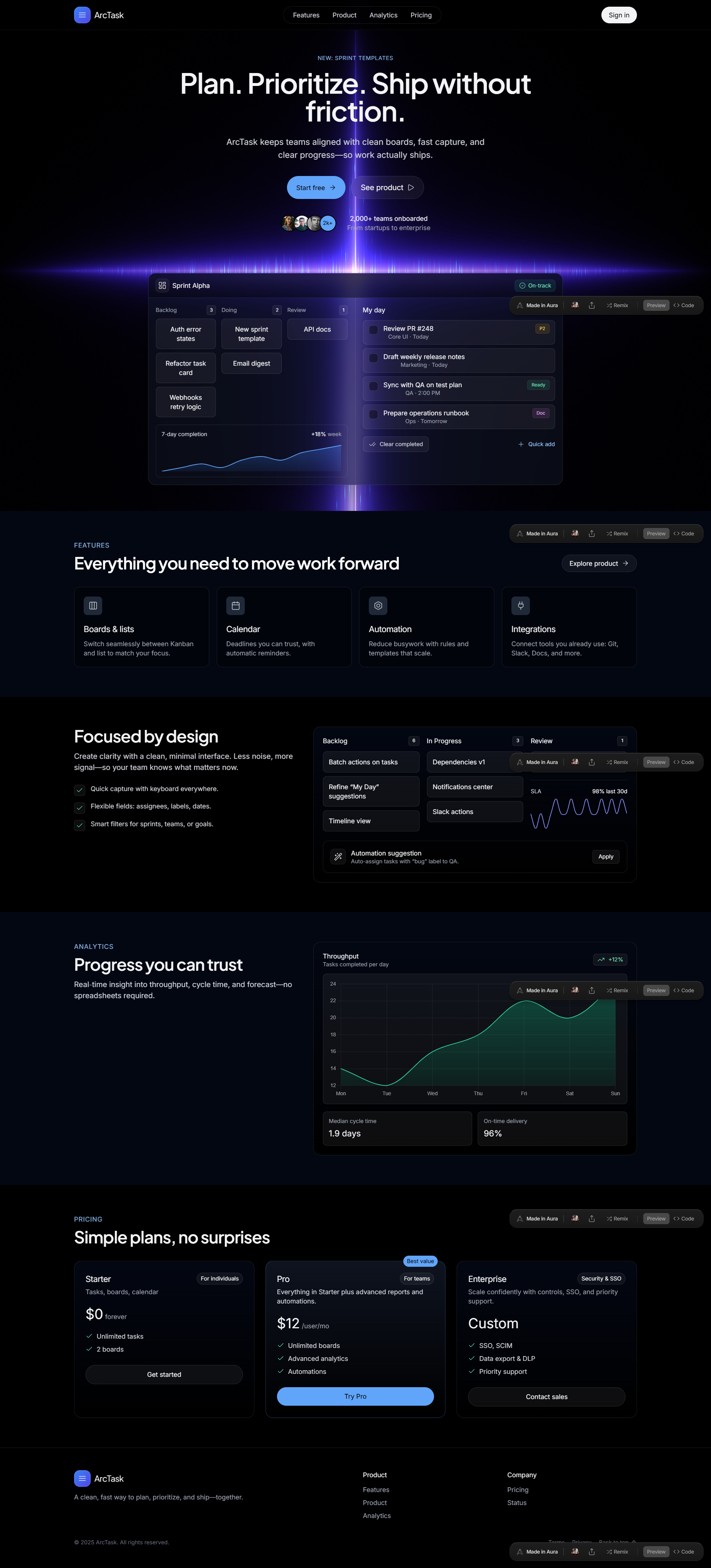 Saas Landing Page 3d agency animation business dashboard design figma landing page light beam saas ui ui design ux design web design web ui website design
