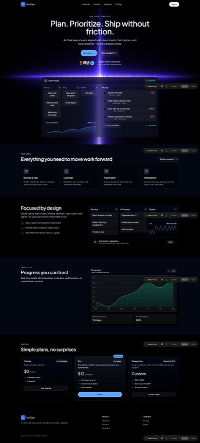 Saas Landing Page 3d agency animation crm dashboard design figma graphic design illustration light beam motion graphics saas ui