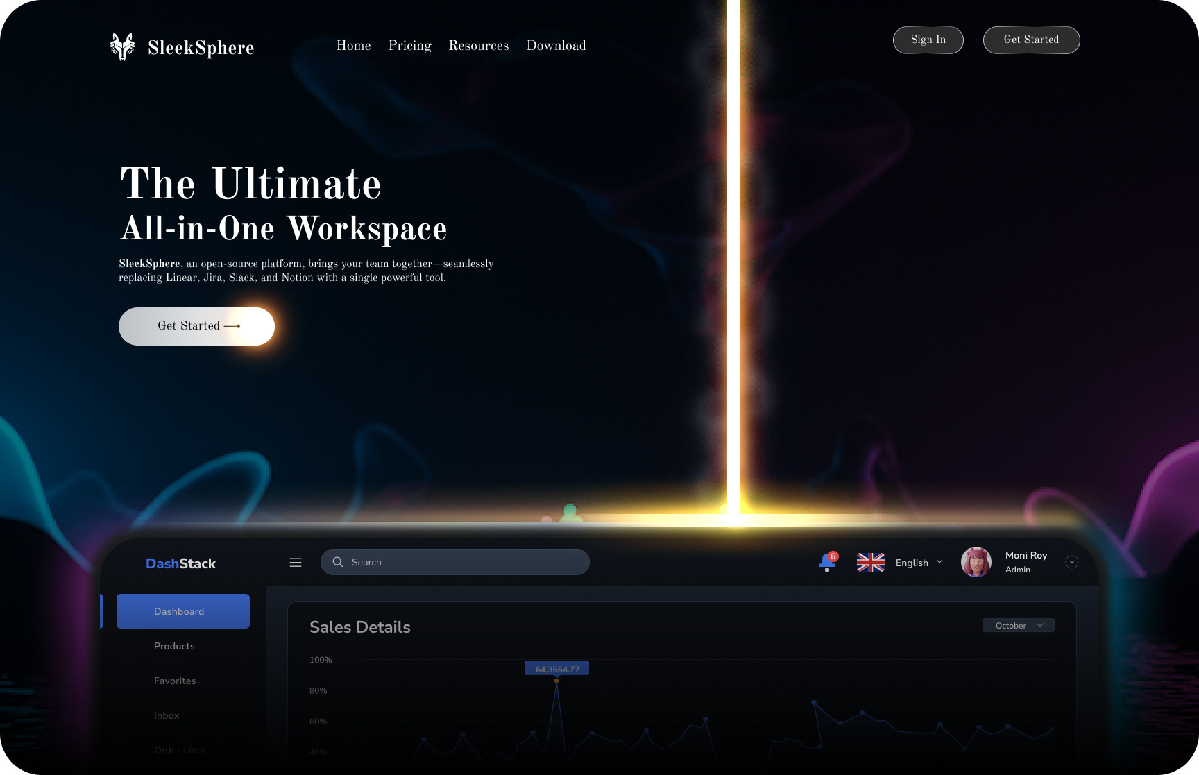 Example of Modern And Stunning Landing Page