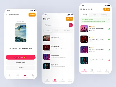 TikTok Video Downloader App (IOS Design) design ios mob mobil mobileapp tiktoksaver ui ux videodowload