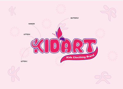 Kids Clothing Brand Logo brand branding business clothing clothing logo design dribble eps fun graphic design kids logo small business svg vector